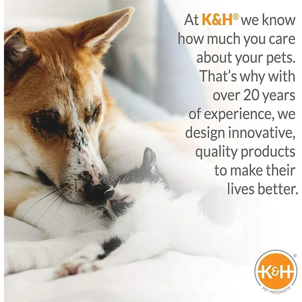 K&H PET PRODUCTS Mother’s Heartbeat Puppy Crate Pad Gray Fleece Medium Breed